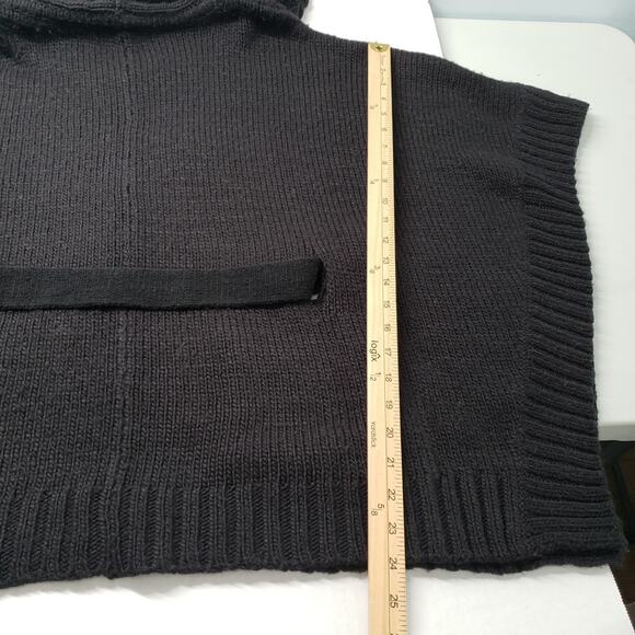 Michael Michael Kors Poncho Sweater Womens Small/Medium Black Knit Cowl Neck - Picture 13 of 16